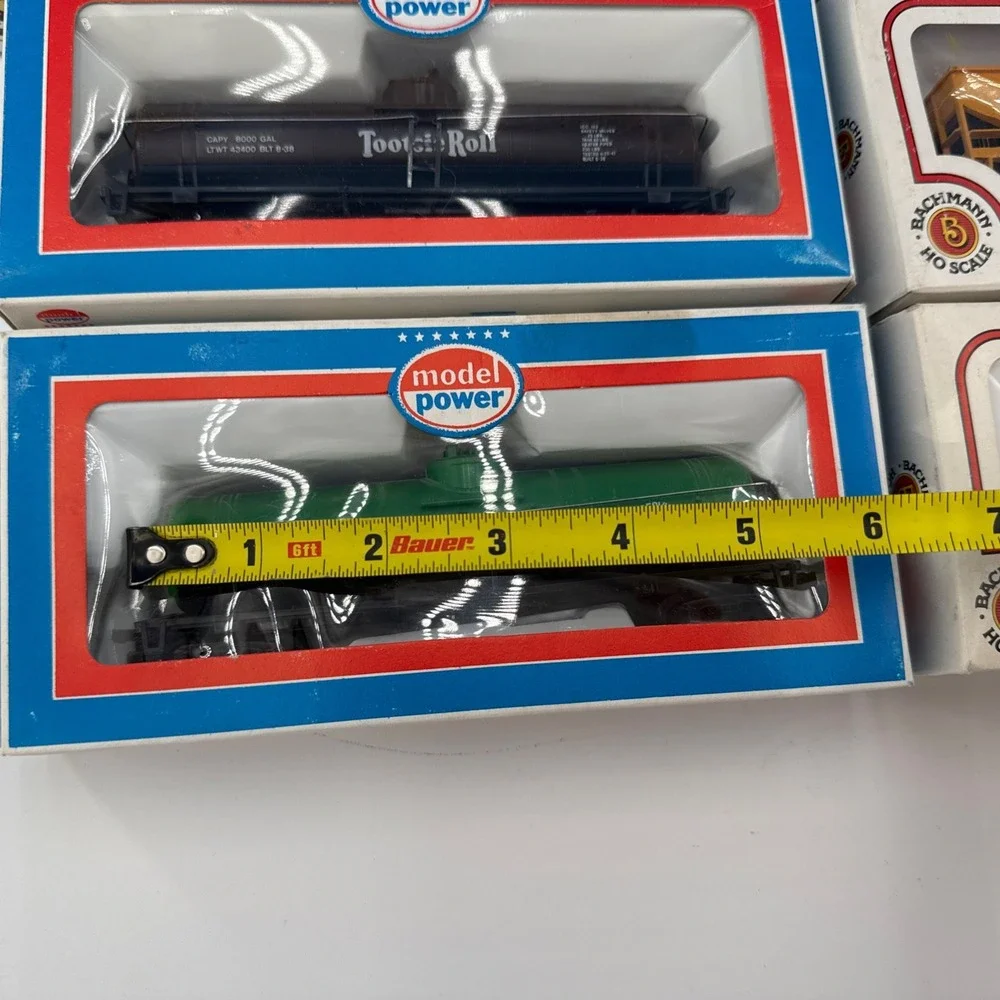 Vintage HO Scale Freight Cars Lot of 7 Bachmann Model Power Mehano Boxed